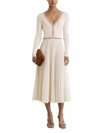 Reiss Gaia Knit Woven Mix Dress in Pale Yellow at Bloomingdales