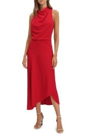 Reiss Giana Cowl Neck Sleeveless Tulip Dress at Nordstrom