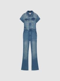 Reiss Good American Denim Bootcut Jumpsuit in Blue REISS at Reiss