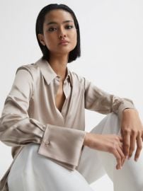 Reiss Hailey Silk Shirt REISS USA at Reiss