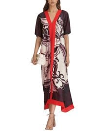 Reiss Hanna Orchid Print Midi Dress ShopSimon at Shop Simon