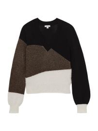 Reiss Harley Metallic Geometric V-Neck Sweater | Saks Fifth Avenue at Saks Fifth Avenue
