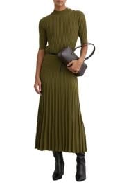 Reiss Harriet Ribbed Pleated A-Line Dress at Nordstrom