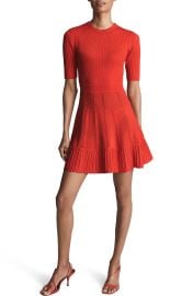 Reiss Josie Fit Flare Knit Dress in Red  at Nordstrom