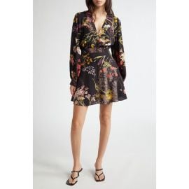 Reiss Keira Floral Long Sleeve Minidress at Nordstrom