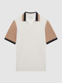 Reiss Kingsford Open Collar Striped T Shirt at Reiss