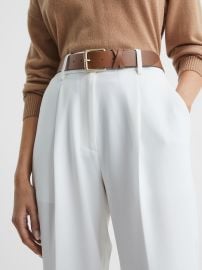 Reiss Leather Belt in Tan REISS at Reiss