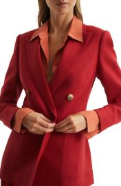 Reiss Lola Double Breasted Wool Blend Blazer at Nordstrom