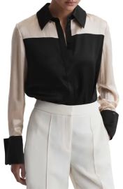 Reiss Lorey Colorblock Blouse at Nordstrom