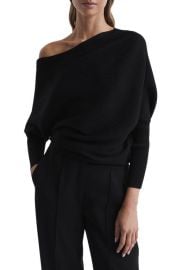 Reiss Lorna Off the Shoulder Rib Sweater at Nordstrom