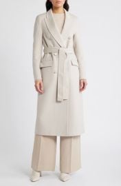 Reiss Maeve Belted Double Breasted Wool Blend Coat at Nordstrom