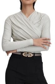 Reiss Mara Wrap Front Top at Nordstrom Rack