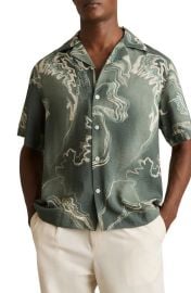 Reiss Marble Camp Shirt at Nordstrom