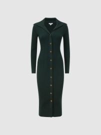 Reiss Maria Button Through Bodycon Midi Dress REISS USA at Reiss