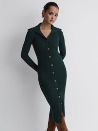 Reiss Maria slim fit woven blend midi dress at Reiss