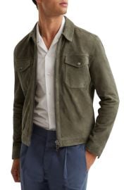 Reiss Mens Pike Goat Suede Jacket at Nordstrom