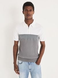 Reiss Mercy Half Zip Colourblock Polo  REISS USA at Reiss