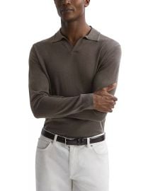 Reiss Milburn Long Sleeved Open Collar Sweater at Bloomingdales