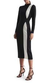 Reiss Millie Colorblock Long Sleeve Midi Dress at Nordstrom