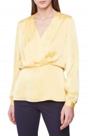 Reiss Miranda Satin Surplice Blouse   Nordstrom at Nordstrom