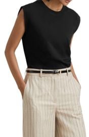 Reiss Morgan Cap Sleeve Cotton T-Shirt at Nordstrom