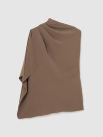 Reiss One-Shoulder Draped Top in Mink REISS at Reiss