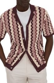 Reiss Pointelle Zigzag Shirt at Nordstrom