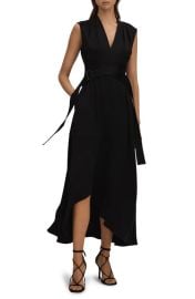 Reiss Raya Cross Strap Sleeveless Midi Dress at Nordstrom