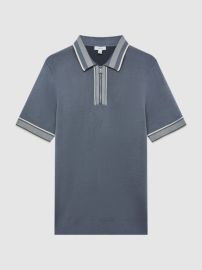 Reiss Regency Half-Zip Striped Polo Shirt REISS USA at Reiss