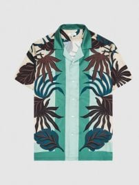 Reiss Sage Patois Printed Cuban Collar Shirt  REISS USA at Reiss