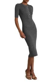 Reiss Sandy Wool Blend Rib Sweater Dress at Nordstrom