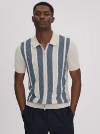 Reiss Selwood Colourblock Zip Through T Shirt at Reiss