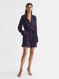 Reiss Sienna Printed Mini Dress REISS USA at Reiss