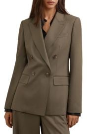 Reiss Solene Double Breasted Wool Blend Blazer at Nordstrom