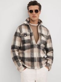 Reiss Stamford Brushed Check Overshirt REISS USA at Reiss