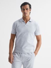 Reiss Thom Short Sleeve Open Collar Polo Shirt REISS USA at Reiss