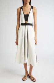 Reiss Valencia Contrast Sleeveless Midi Dress at Nordstrom