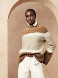 Relaxed Color Block Sweater at Banana Republic