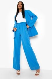 Relaxed Paperbag Waist Wide Leg Pants at Boohoo