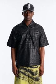 Relaxed Sunset Fever Faux Leather Polo - Black Fashion Nova at Fashion Nova