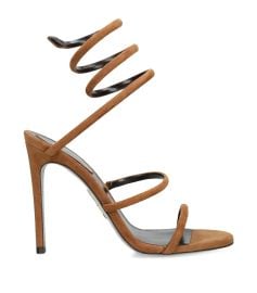 Ren Caovilla Brown Suede Cleo Sandals 105 Harrods US at Harrods
