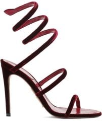 Ren Caovilla Leather Sandals Red at Farfetch