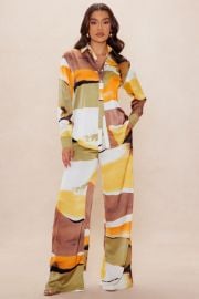 Rena Satin Pant Set - Yellowcombo Fashion Nova at Fashion Nova