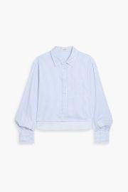 Renata Cropped Striped Cotton Oxford Shirt at The Outnet