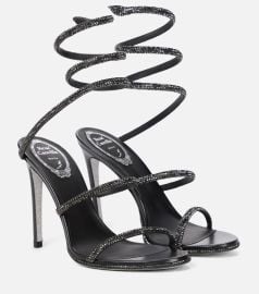 Rene Caovilla - Cleo embellished leather sandals at Mytheresa