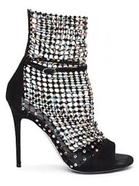 Rene Caovilla - Galaxia Crystal Mesh Suede Sandals at Saks Fifth Avenue