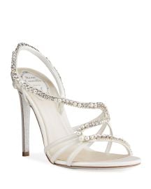 Rene Caovilla Embellished Asymmetrical Slingback Cocktail Sandals at Neiman Marcus