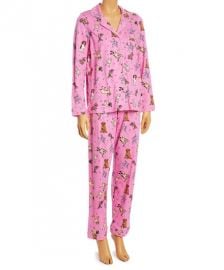 Rene Rofe Pink Dogs Button-Up Pajama Set at Zulilly