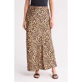 Renee C Leopard Print Maxi Skirt in Chocolate at Nordstrom Rack at Nordstrom Rack
