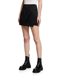 Renna Button-Wrap Miniskirt by Alice + Olivia at Neiman Marcus